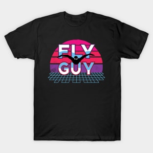 80s Fly Guy Butterfly Swimmer 2 Retro Swim Team T-Shirt